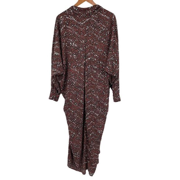 Sabina Musayev Kendra Animal Print Flowy Dolman Sleeves Maxi Dress with Pockets - Picture 4 of 9